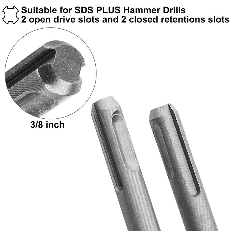 APACALI 7pc 3/8 inch SDS Plus Drill Chisel Set, Includes 40mm, 20mm & Specialty Chisels - Image 5